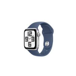 Apple Watch SE GPS 40mm Silver Aluminium Case with Denim Sport Band -