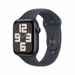 Apple Watch SE GPS 44mm Midnight Aluminium Case with Midnight Sport Band - M/L, OLED, Touchscreen, 32 GB, Wi-Fi, GPS (satelli ...