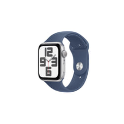 Apple Watch SE GPS 44mm Silver Aluminium Case with Denim Sport Band -