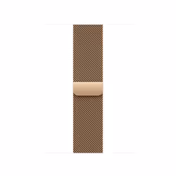 Apple 42mm Gold Milanese Loop, Band, Smartwatch, Gold, Apple, Apple Watch Models 38mm 40mm 41mm 42mm, Stainless steel