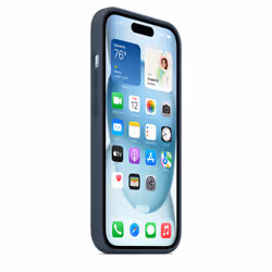 Apple iPhone 15 Silicone Case with MagSafe - Storm Blue - Additional view 7