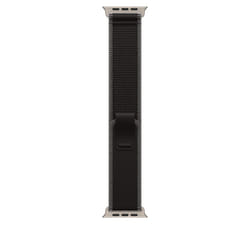 Apple 49mm Black/Charcoal Trail Loop - S/M - Natural Titanium Finish Band Black, Charcoal Titanium, Polyester, Spandex, Nylon