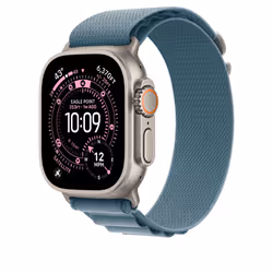 Apple 49mm Light Blue Alpine Loop - Small - Natural Titanium Finish Band Titanium, Polyester, Spandex - Additional view 2