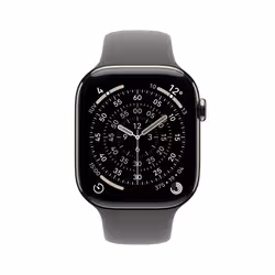 Apple Watch Series 11 GPS + Cellular 42mm Natural Titanium Case with Stone Grey Sport Band - M/L - Additional view 2