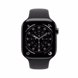 Apple Watch Series 11 GPS + Cellular 42mm Slate Titanium Case with Black Sport Band - M/L - Additional view 2