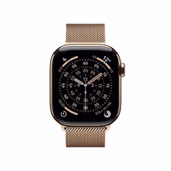 Apple Watch Series 11 GPS + Cellular 42mm Gold Titanium Case with Gold Milanese Loop - Additional view 2