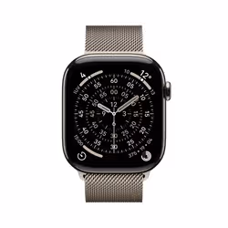Apple Watch Series 11 GPS + Cellular 46mm Natural Titanium Case with Natural Milanese Loop - S/M - Additional view 2