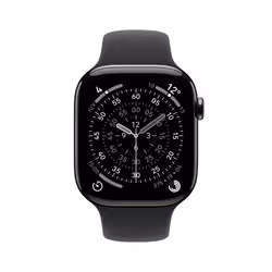 Apple Watch Series 11 GPS + Cellular 46mm Slate Titanium Case with Black Sport Band - M/L - Additional view 2