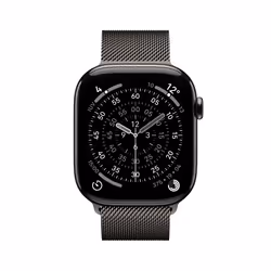 Apple Watch Series 11 GPS + Cellular 46mm Slate Titanium Case with Slate Milanese Loop - S/M - Additional view 2