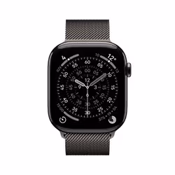 Apple Watch Series 11 GPS + Cellular 46mm Slate Titanium Case with Slate Milanese Loop - M/L - Additional view 2