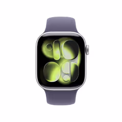 Apple Watch Series 11 GPS 42mm Silver Aluminium Case with Purple Fog Sport Band - M/L - Additional view 2