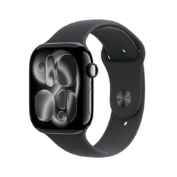 Apple Watch Series 11 GPS 46mm Jet Black Aluminium Case with Black Sport Band - M/L