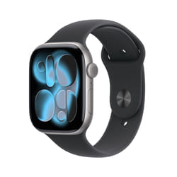 Apple Watch Series 11 GPS 46mm Space Grey Aluminium Case with Black Sport Band - M/L