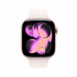 Apple Watch Series 11 GPS 46mm Rose Gold Aluminium Case with Light Blush Sport Band - S/M - Additional view 2