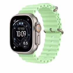 Apple Natural Titanium Finish Band Green Fluoroelastomer, Titanium - Additional view 2