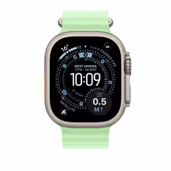 Apple Natural Titanium Finish Band Green Fluoroelastomer, Titanium - Additional view 3