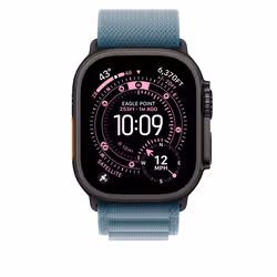 Apple 49mm Light Blue Alpine Loop - Small - Black Titanium Finish Band Titanium, Polyester, Spandex - Additional view 3