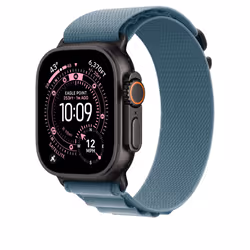 Apple 49mm Light Blue Alpine Loop - Medium - Black Titanium Finish Band Titanium, Polyester, Spandex - Additional view 2
