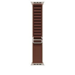 Apple 49mm Burgundy Alpine Loop - Large - Natural Titanium Finish