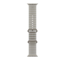 Apple 49mm Translucent Grey Ocean Band - Natural Titanium Finish