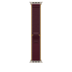 Apple 49mm Burgundy Trail Loop - M/L - Natural Titanium Finish