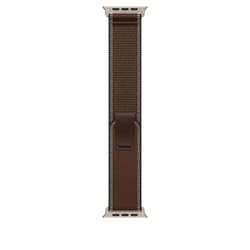 Apple 49mm Dark Umber Trail Loop - M/L - Natural Titanium Finish