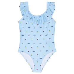 Tommy Hilfiger Girls' One-Piece and Bikini Swimsuits with UPF 50+ Sun