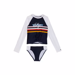Tommy Hilfiger Girls' One-Piece and Bikini Swimsuits with UPF 50+ Sun