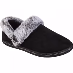 ) Cozy Campfire - Fresh Toast | Black | Women's Cozy Warm Lined Slippers - 5 (Adults'