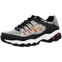 Skechers Men's Afterburn Lace-up Sneaker  Grey/Orange  9.5 XW US