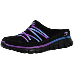 Skechers Women's Air Streamer Slip-On Mule Black/Purple 8