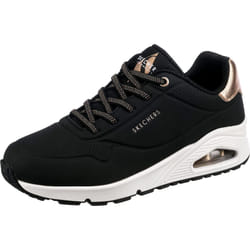 Skechers Women's Uno-Shimmer Away Sneaker  Black  8