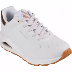 ) Uno - Shimmer Away | White | Womens Lace Up Trainers - 5 (Adults' - Additional view 2