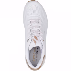 ) Uno - Shimmer Away | White | Womens Lace Up Trainers - 5 (Adults' - Additional view 4