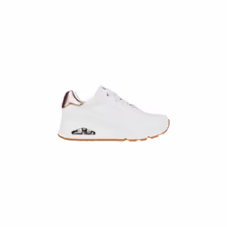 ) Uno - Shimmer Away | White | Womens Lace Up Trainers - 5 (Adults' - Additional view 5