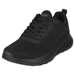 Skechers Bobs Squad Chaos Womens Casual Trainers in Black Black - Size 4 UK