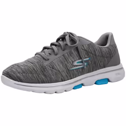 Skechers Womens go Walk 5-True Sneaker greyLight Blue 6 Wide
