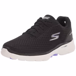 Skechers Women's GO Walk 6-Venecia Sneaker  Black/Lavender  6.5