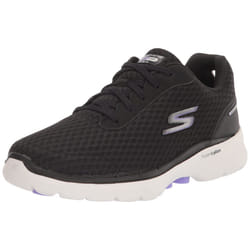 Skechers Women's GO Walk 6-Venecia Sneaker  Black/Lavender  6.5