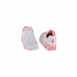 Skechers Women's Uno Loving Love Sneaker, White Durabuck Red Pink Mesh Trim, 5 UK - Additional view 5