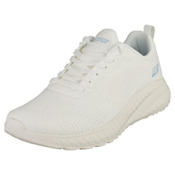 Skechers Bobs Squad Chaos Womens Casual Trainers in Off White - Size 4 UK
