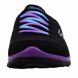Skechers Women's No Limits Slip-On Mule Sneaker Black/Purple 7.5