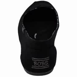 Skechers BOBS Women's Bobs Plush-Linen Back Ballet Flat  Black/Grey  7