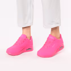 Skechers womens Uno - Night Shades Sneaker  Hot Pink  5 Wide US