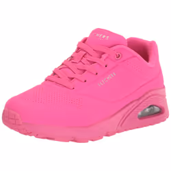 Skechers Womens UNO-Night Shades Sneaker Hot Pink 7 Wide