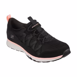 Skechers Gratis Sport Live Golden Womens Black Vegan Shoes Trainers - Black White, UK 6