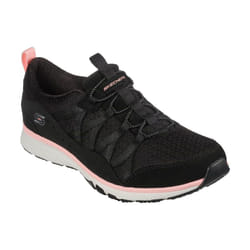 Skechers Gratis Sport Live Golden Womens Black Vegan Shoes Trainers - Black White, UK 6
