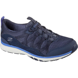 Skechers Gratis Sport Live Golden Womens Blue Vegan Shoes Trainers - Navy, UK 4