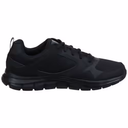 Skechers Men's Walking Sneaker  Black Leather Mesh Black Trim  9