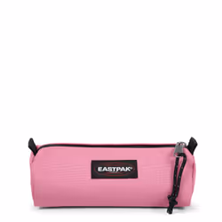 Eastpak Benchmark Single, Soft pencil case, Nylon, Pink, Monochromatic, Cloud Pink, Zipper